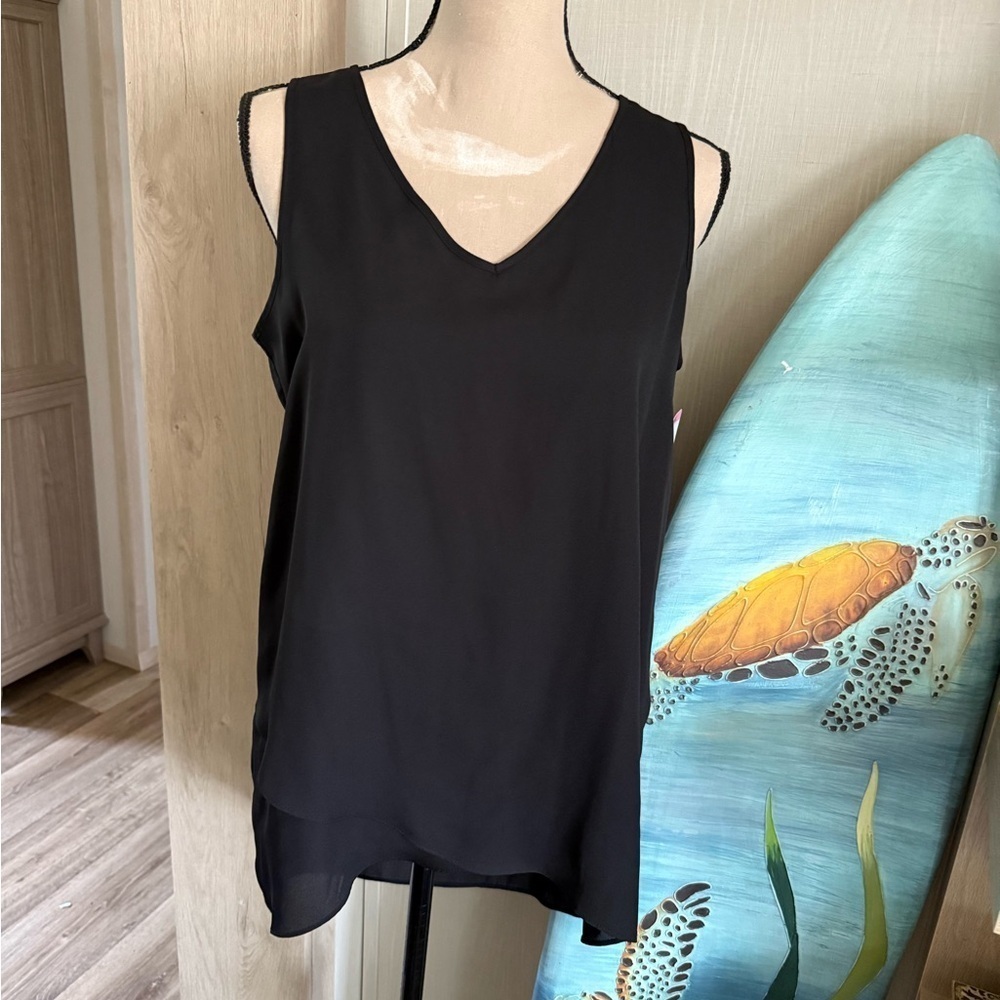 Chelsea & Theodore Black Sleeveless Top